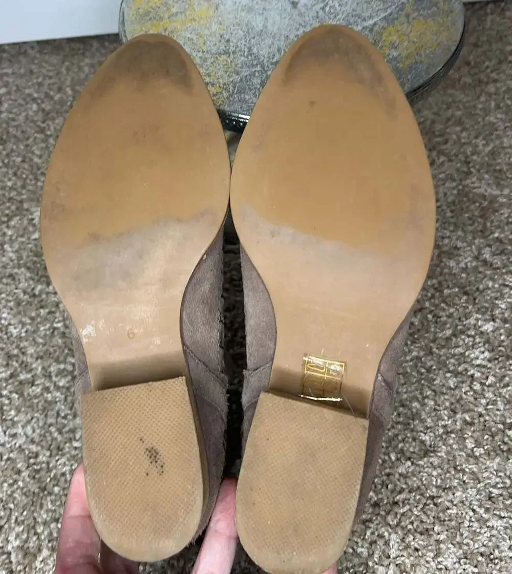 Jeffrey Campbell Taupe Suede Cutout Ankle Booties Size 6